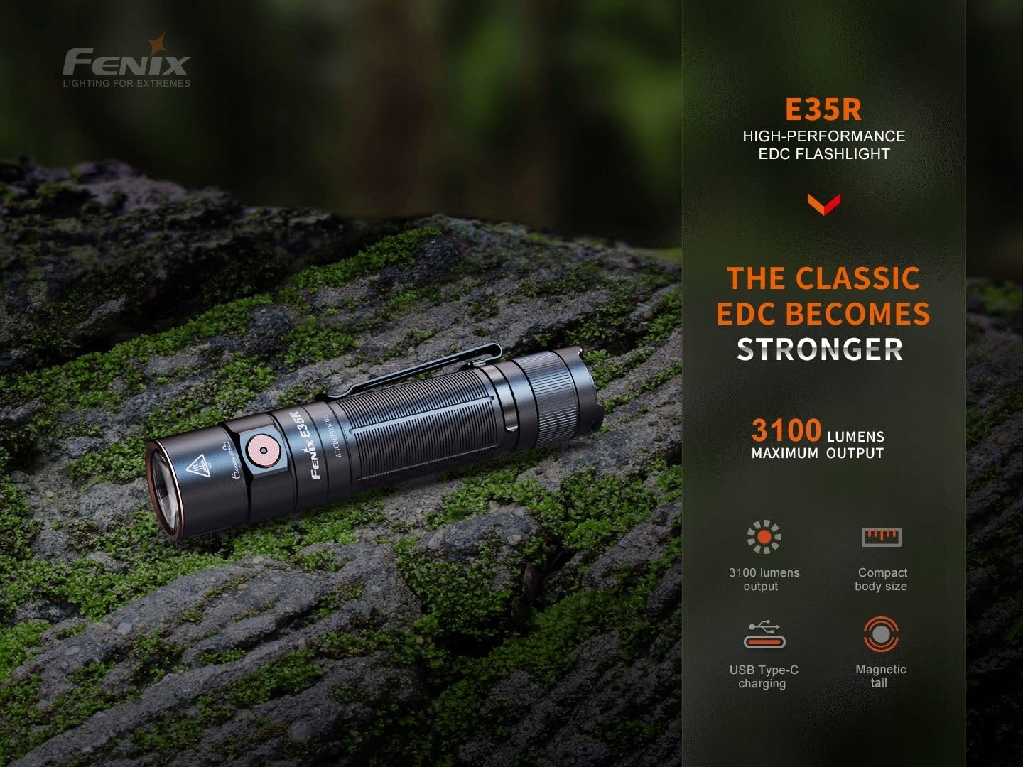 FENIX E35R Latarka 3100 Lumen Magnetyczny Ogon — miniatura 2