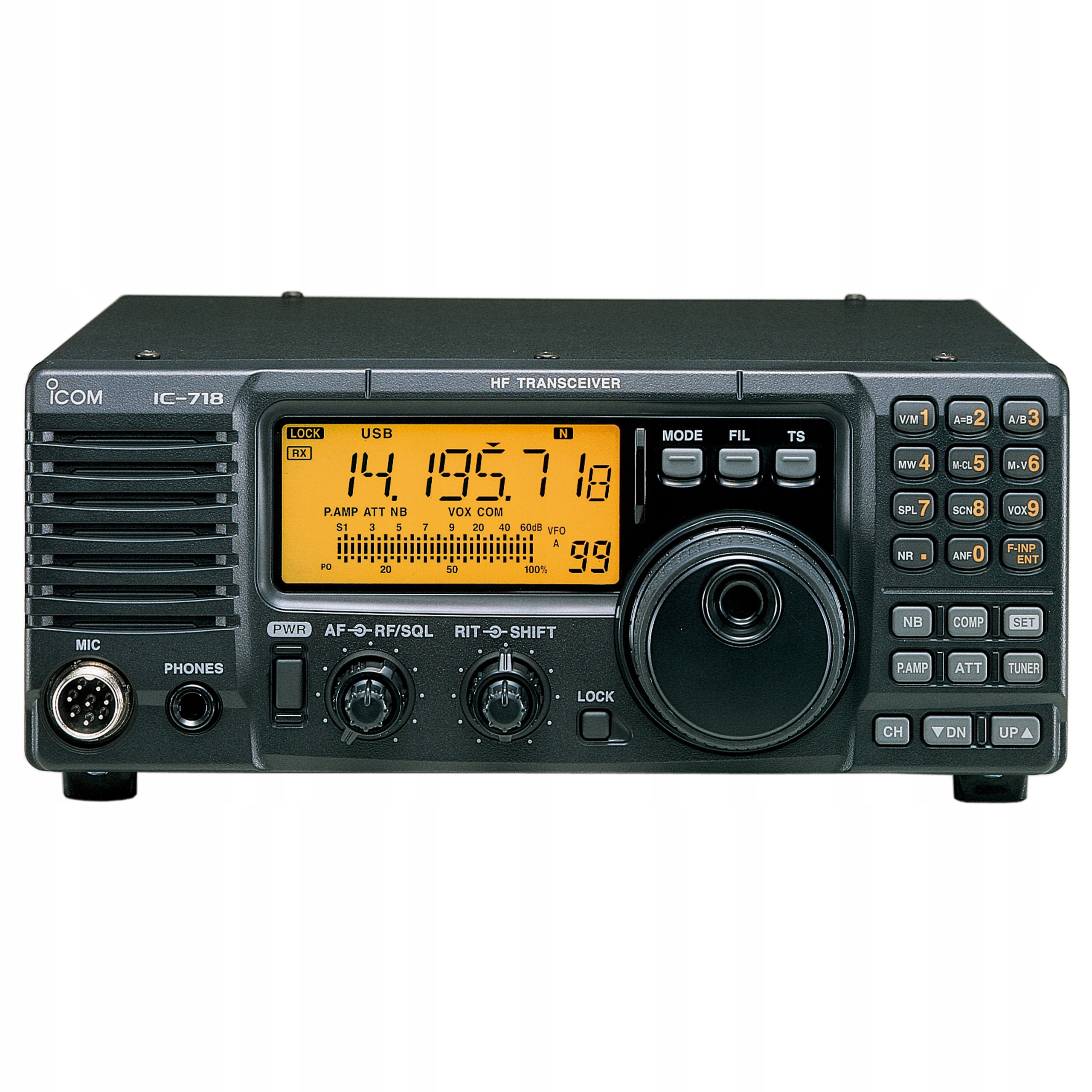 Icom IC-718 100W transceiver Kf 1,8-30MHz Ssb, Cw, Am 1,8-30MHz