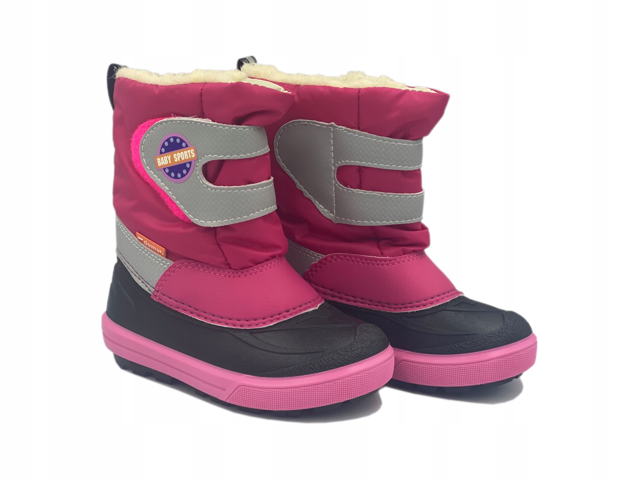 Demar Śniegowce BABY SPORTS Naturalna Wełna różowe roz. 26/27 A Marka Demar
