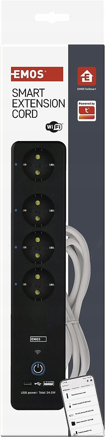 EMOS GoSmart listwa zasilająca 4 gniazda 2m_OPIS Stan opakowania oryginalne