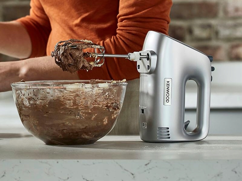 KENWOOD Mikser Ręczny 450W 5 Prędkości Turbo Trzepaczka Ugniatacz Srebrny — miniatura 8
