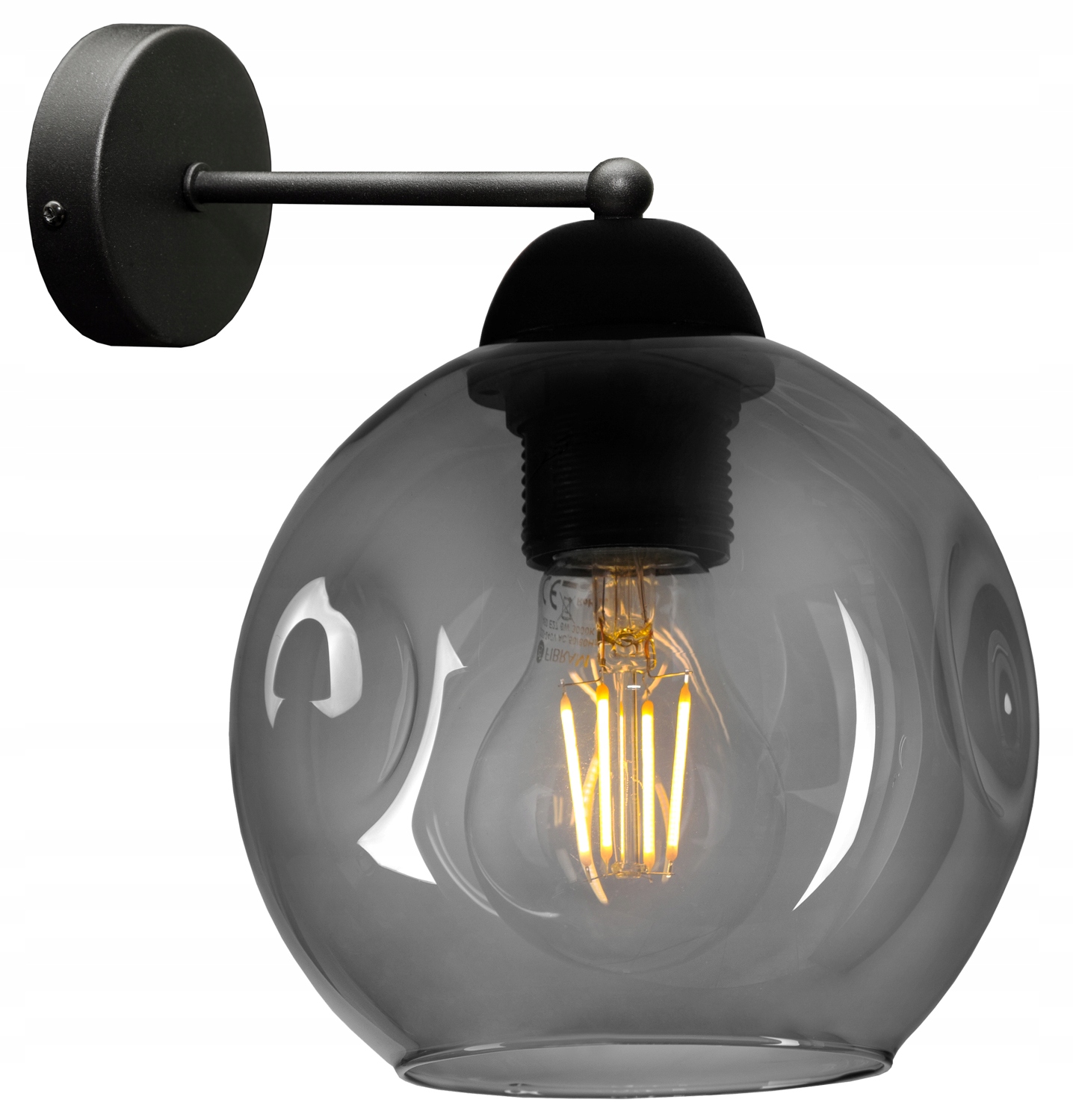 

Nowoczesna Szklana Lampa Ścienna Kinkiet Kula Led