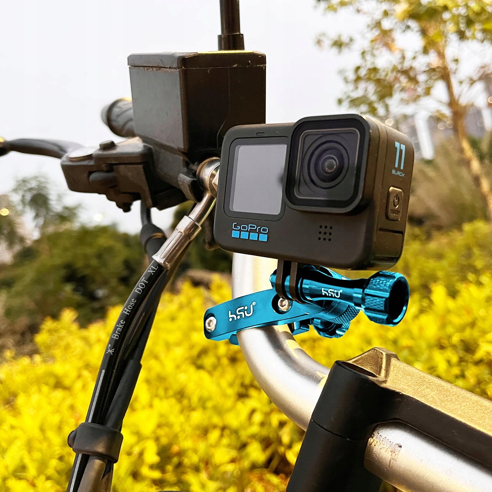 HSU Uchwyt Rowerowy 360° Do GoPro Hero 12-3 Niebieski — miniatura 2