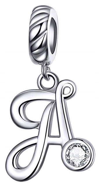 

Charms Literka A Srebro 925 koralik S925