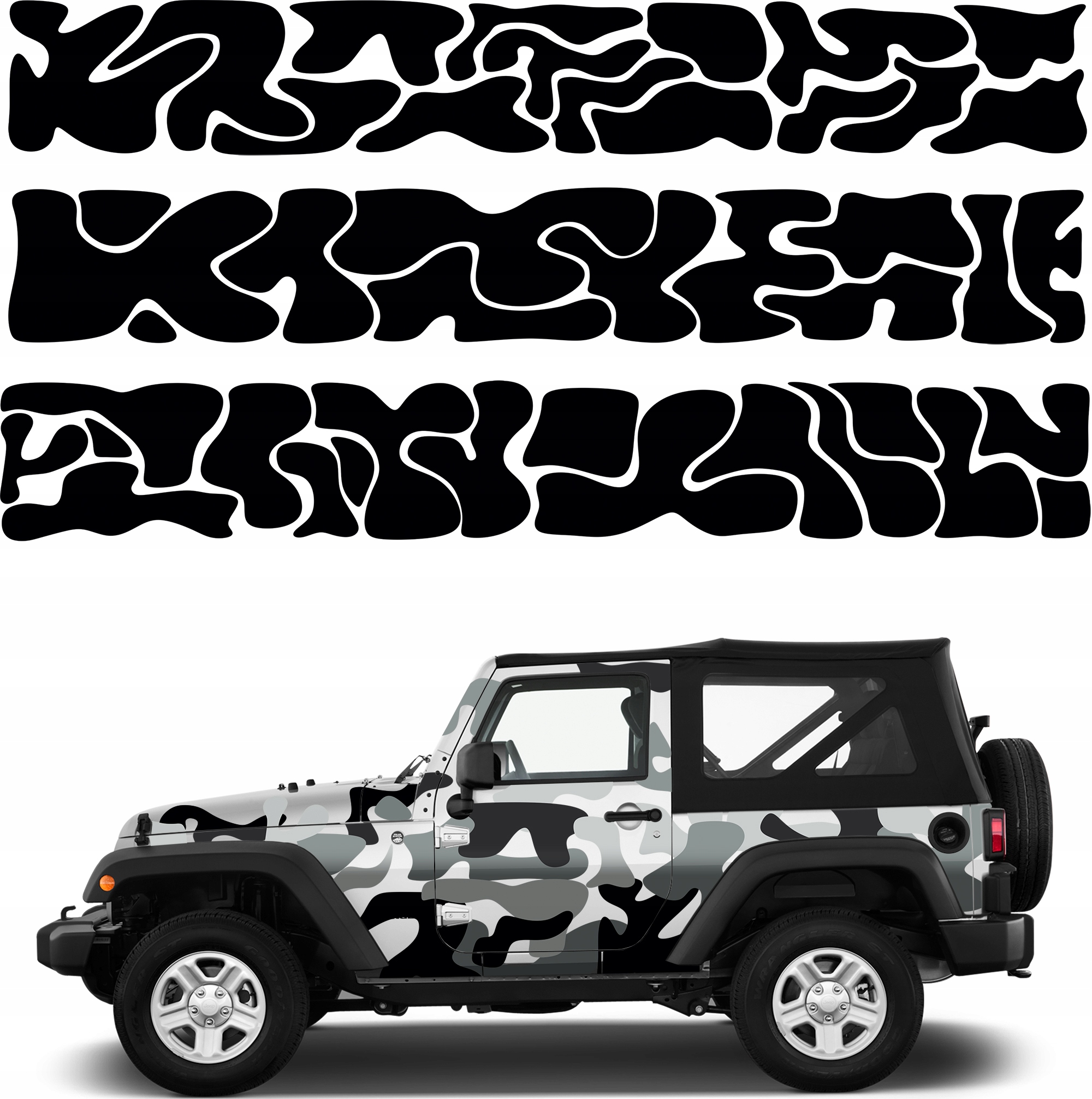 Samolepky Na Auto Camo Maskáčový Kamufláž 45x900 cm