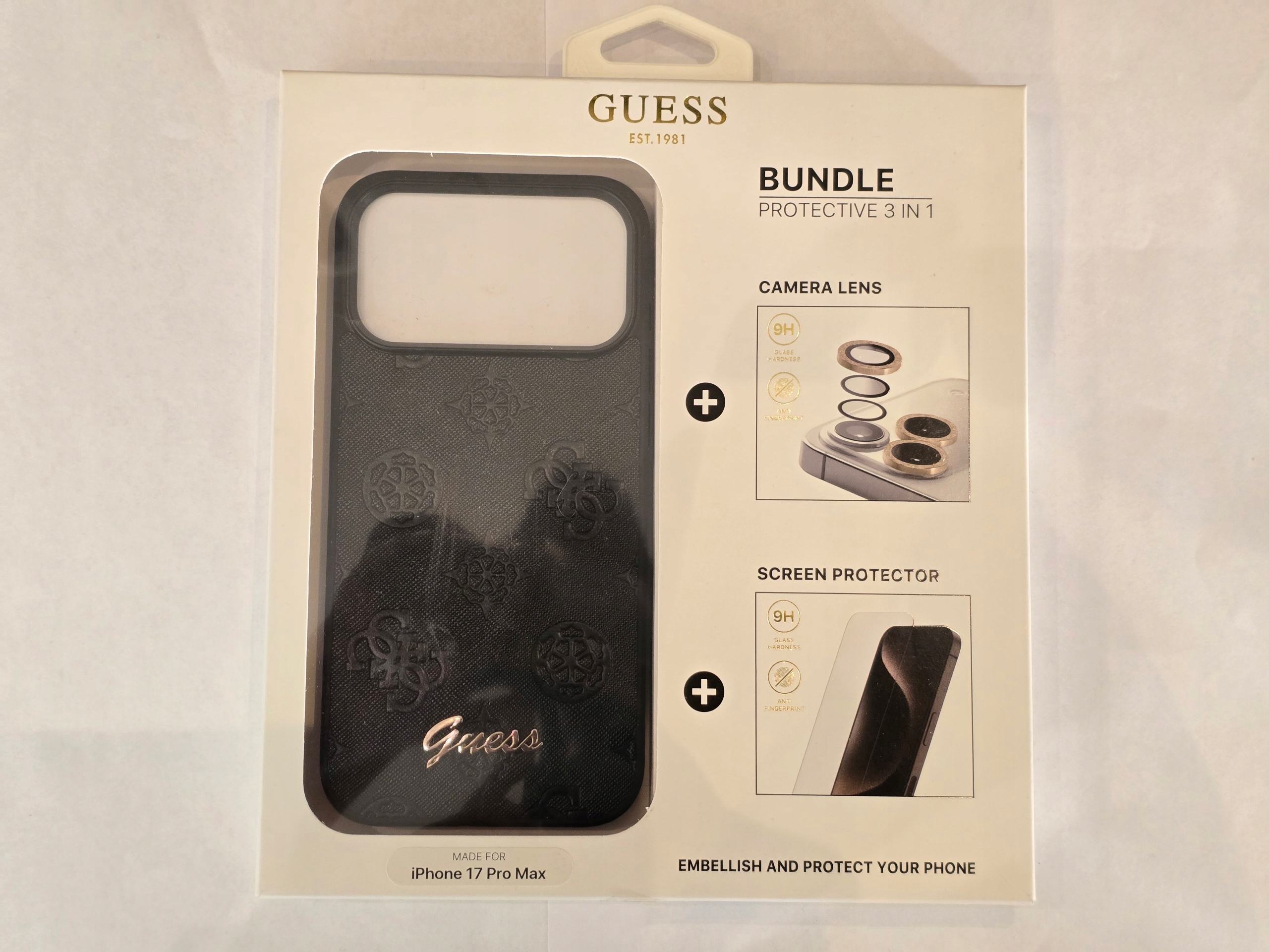 Guess zestaw 3 w 1 do Iphone 17 Pro Max case