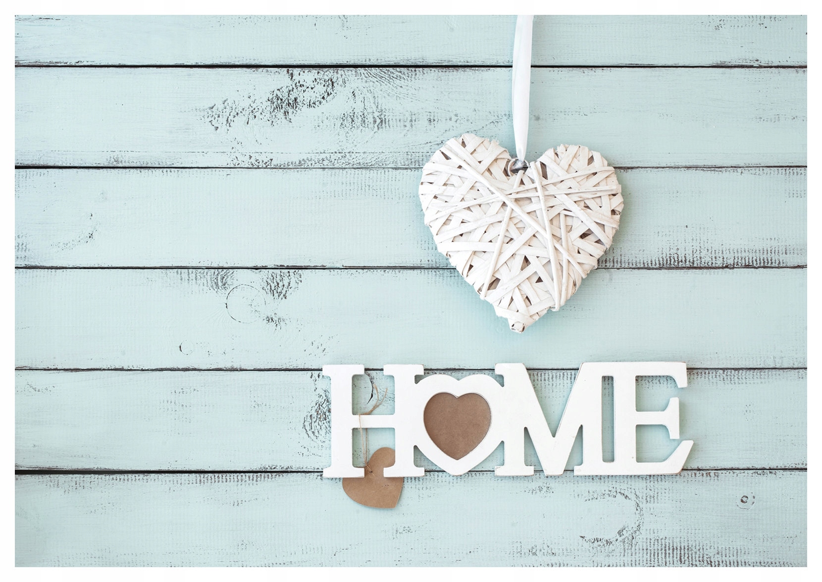 Fototapeta Provensálské prkna srdce Home dřevo Máta 208x146 lepidlo