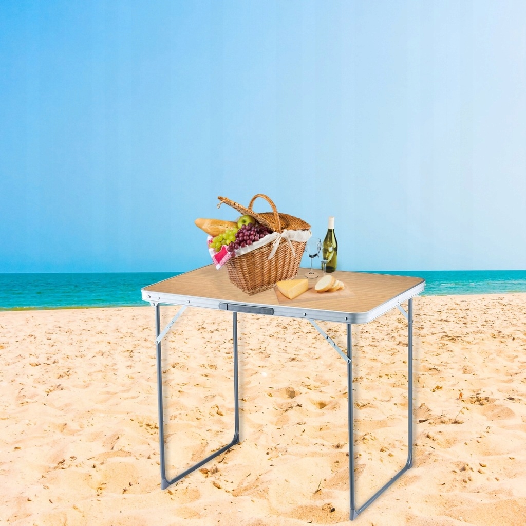 STÓŁ TURYSTYCZNY SKŁADANY STOLIK OGRODOWY TARASOWY 80X60 BIWAK GRILL OGRÓD Szerokość produktu 80 cm