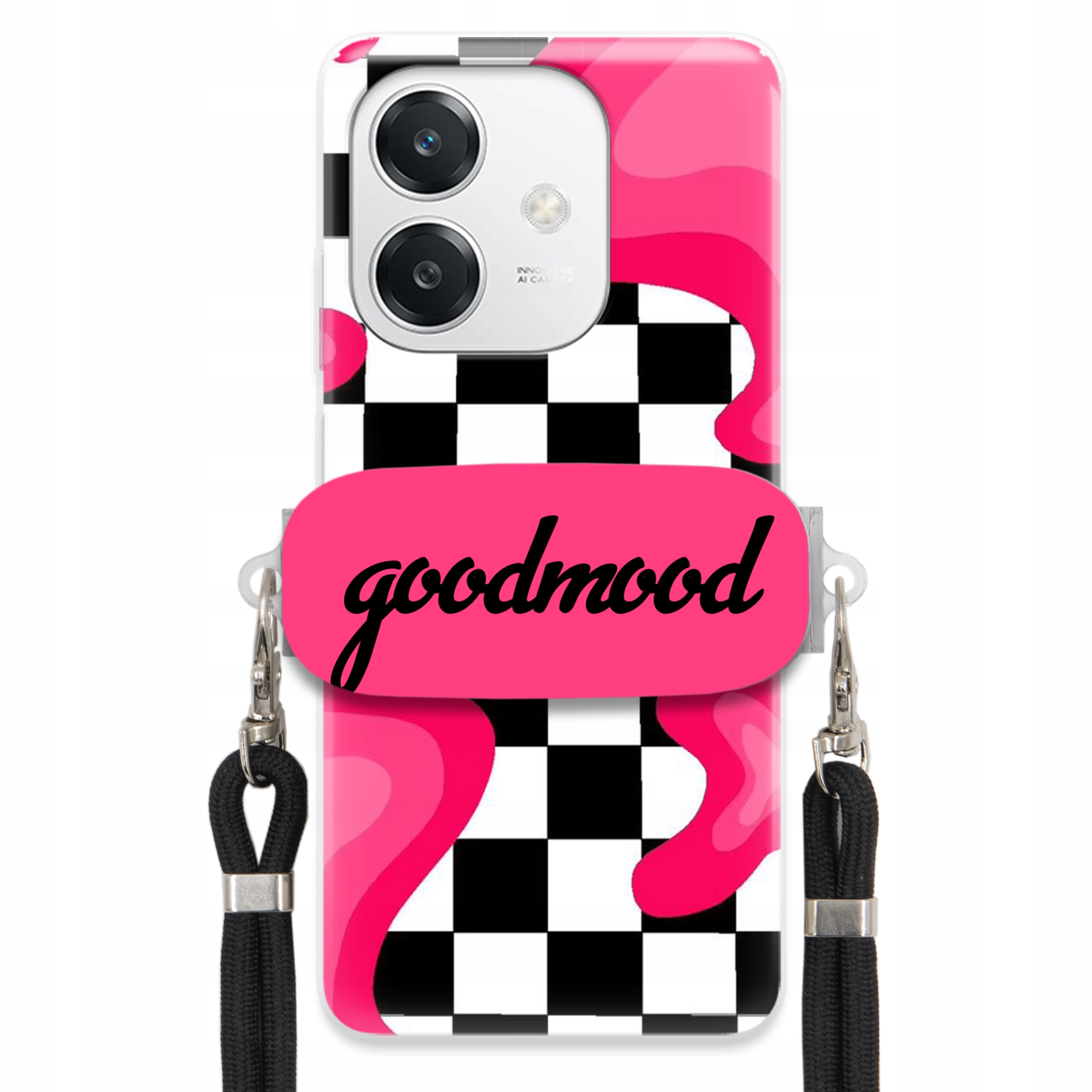 Puzdro Na Oppo A40 5G Sada Case Držiak Na Vodítko Čierna Pre Teenagerov Splash