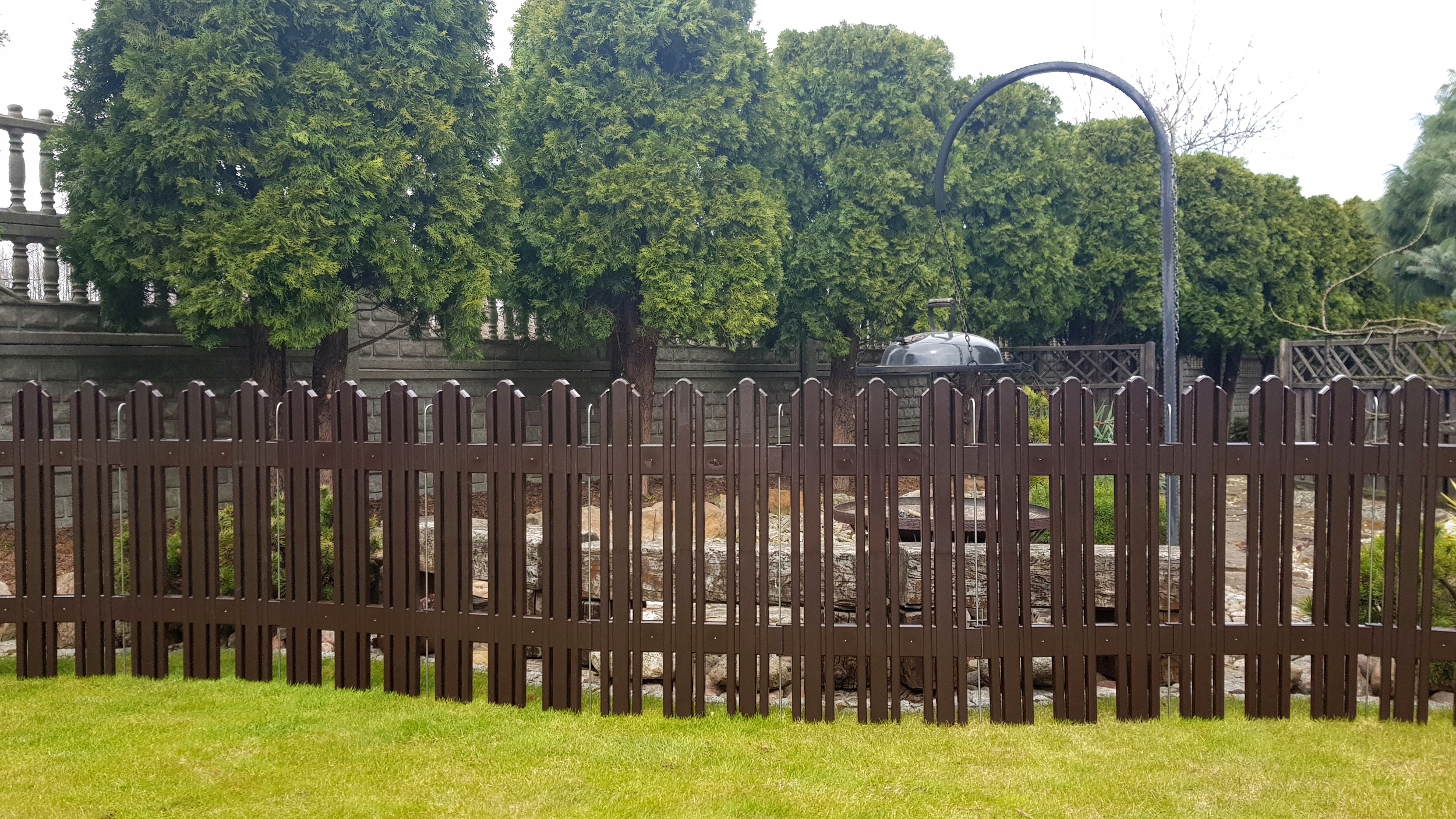 POLSKI MEGA PŁOTEK Plastik PCV Wys 81cm BRĄZOWY Długość 0.47 m