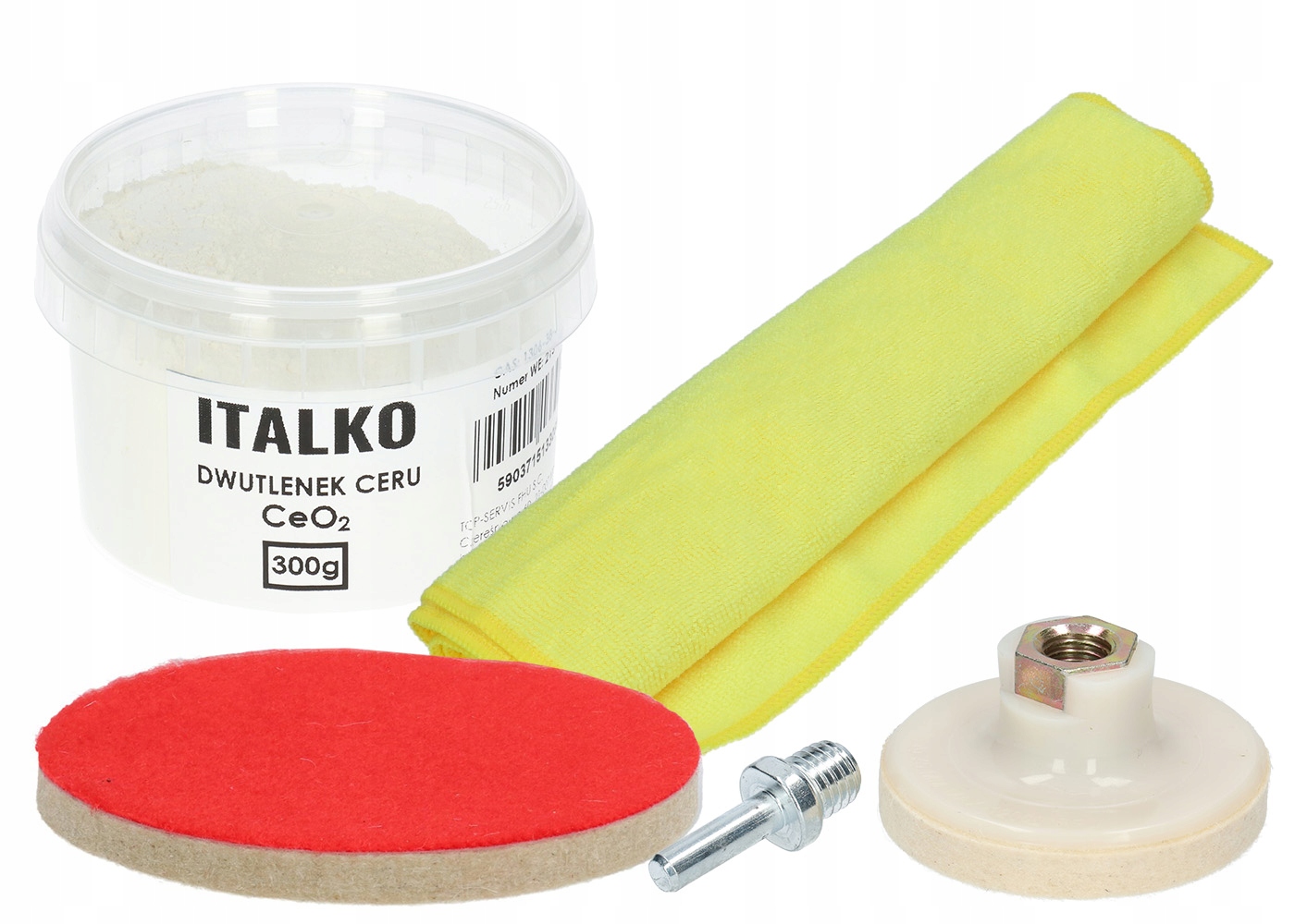 

Zestaw Tlenek Ceru 300g 2 Pady Filcowe + Ręcznik
