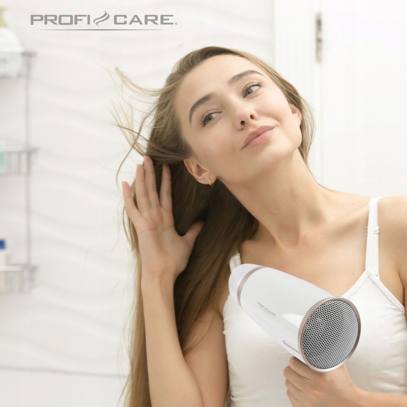 PROFICARE MAŁA SKŁADANA SUSZARKA DO WŁOSÓW PODRÓŻNA TURYSTYCZNA 1400W Liczba prędkości nadmuchu 2