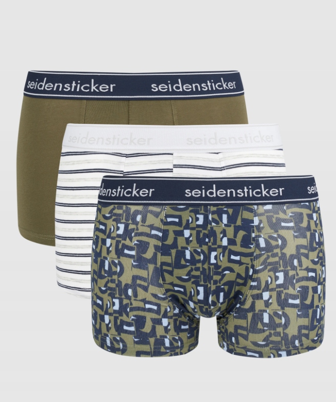 SEIDENSTICKER MAJTKI BOKSERKI MĘSKIE WIELOKOLOROWE 3 PACK XXL 3H5G2_D*