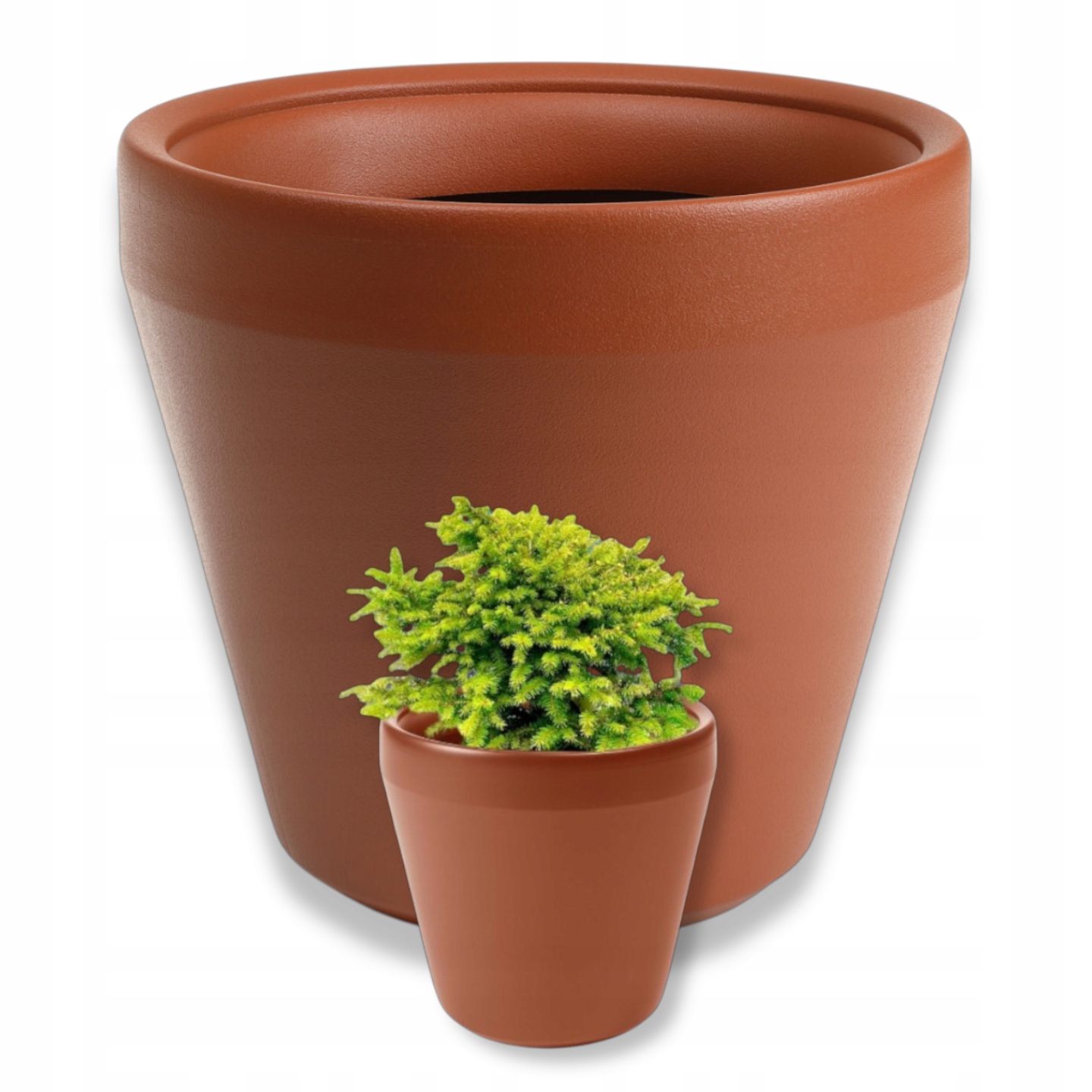 Donica 54 CM Duża Ogrodowa Doniczka Plastikowa Na Taras Balkonowa Ceglasta