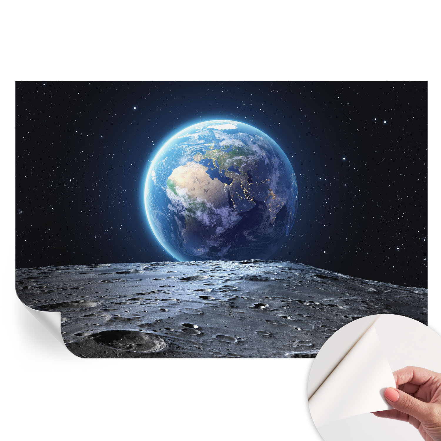 Matná Samolepicí fototapeta na zeď Vesmírné panorama 104 x 70 cm