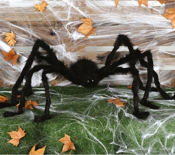 Pavouk velký kosmatec 150 cm Led oči svítí na Halloween