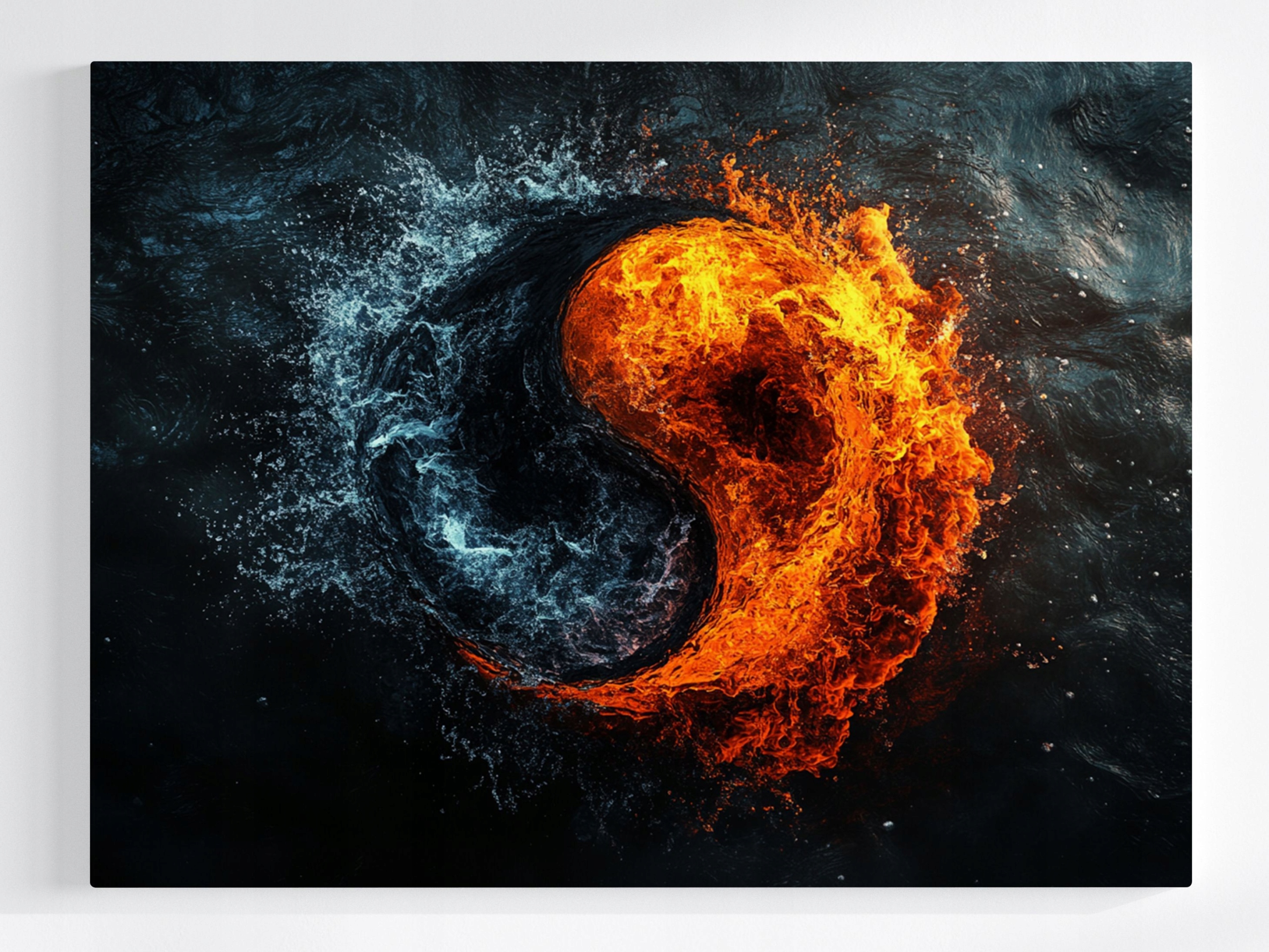 Obraz Na Plátně Canvas Yin Yang Oheň Voda Harmonie Rovnováha Zen 100x75