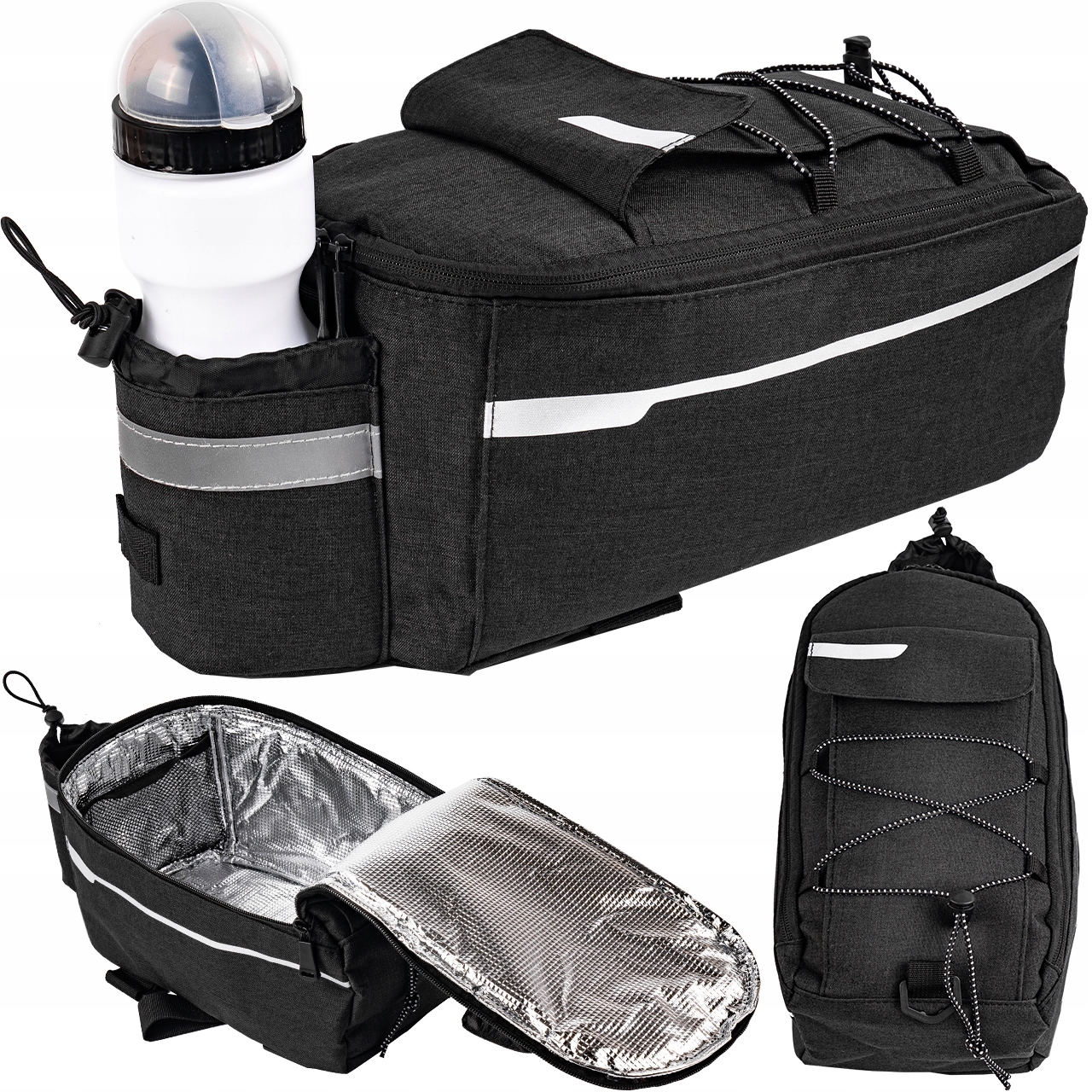 TORBA NA ROWER TERMICZNA SAKWA NA BAGAŻNIK TYLNA 10L NA NAPÓJ WODOODPORNA