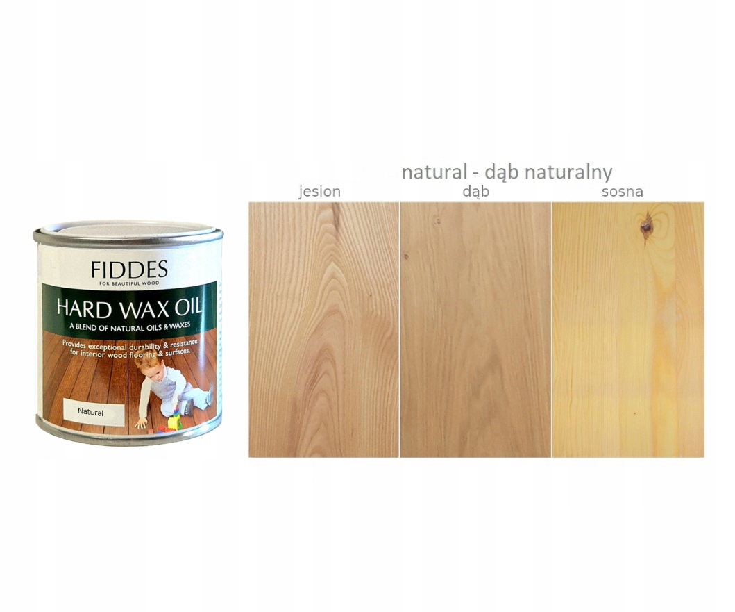 Fiddes Twardy olejowosk olej do mebli blatów drewna Natural Naturalny 250ml