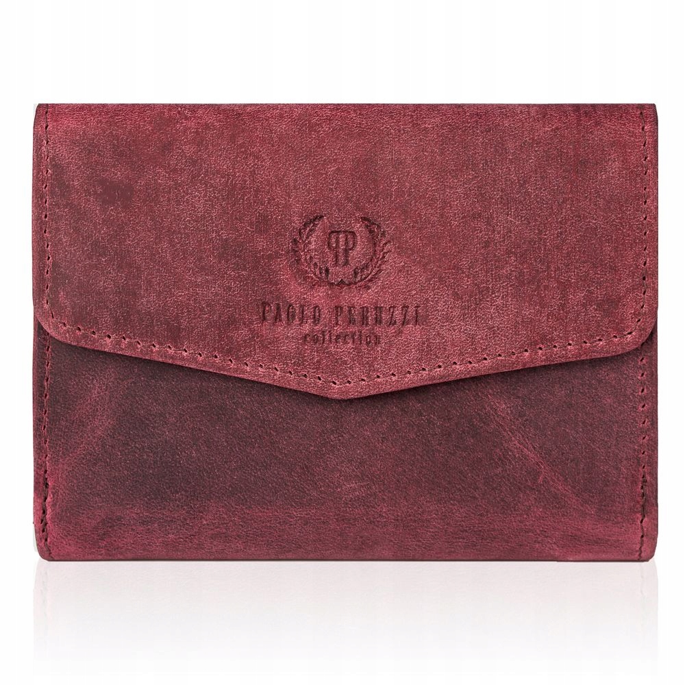 Różowy Portfel Damski Skórzany Vintage