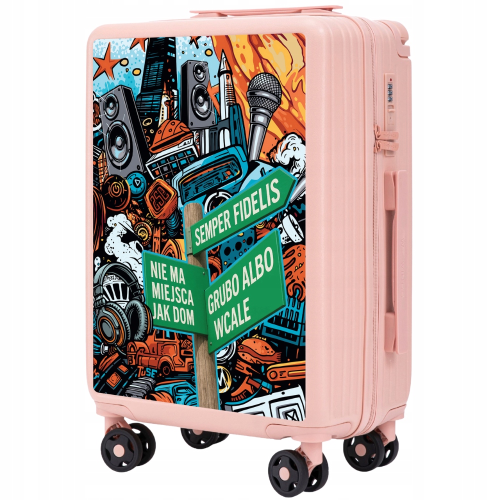 Malý kufr z Abs, tvrdý, příruční zavazadlo, kabinová taška na 4 kolečkách Wings