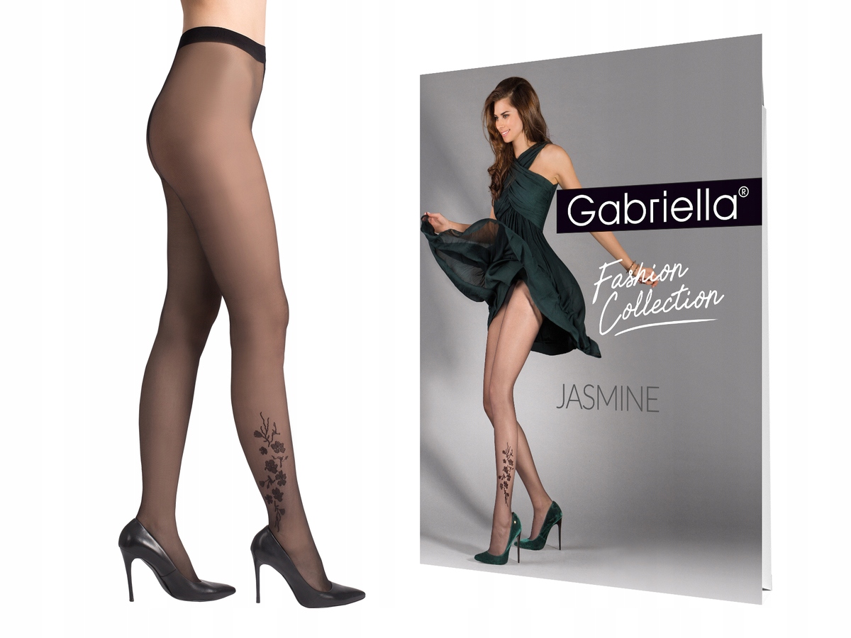 

Rajstopy Jasmine kwiatowy wzór na łydce Nero 4M