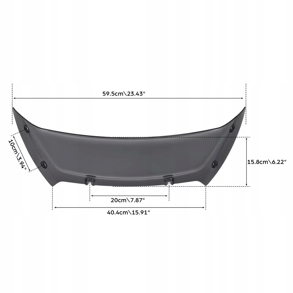 Sklo deflektory 6 palcov Wave dymové pre Hd Cvo Road Glide 2023-up wz1