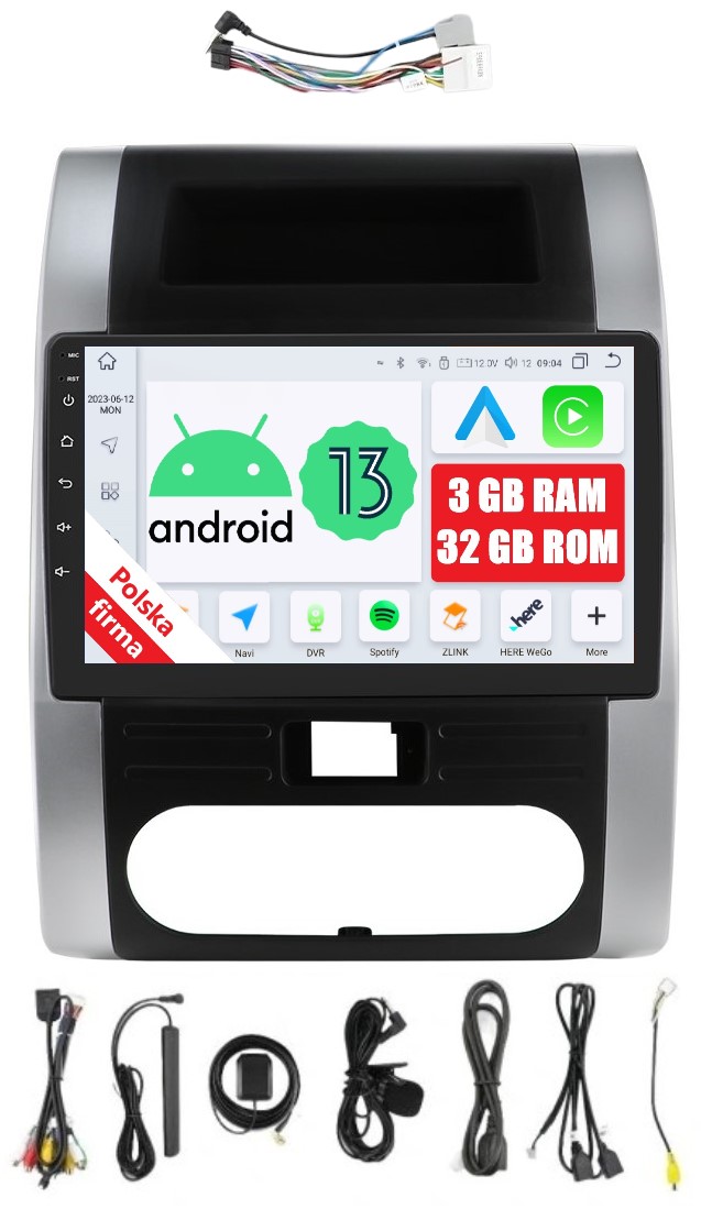 Navigace Rádio 2DIN Android Nissan X-trail II 3/32 Gb Dsp Carplay Lte
