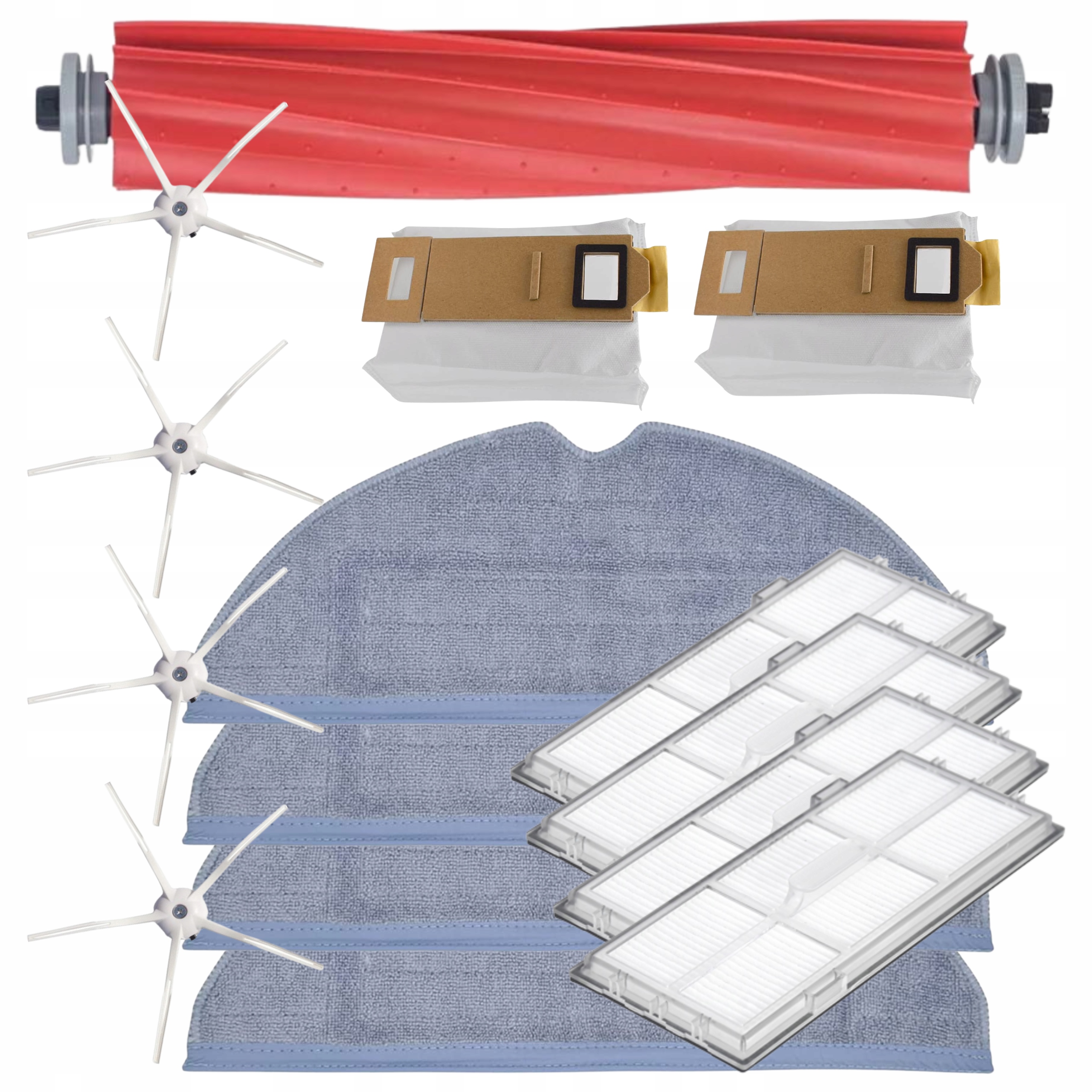 Filtry Kartáče Mopy Sáčky pro Roborock S7 S7 MaxV S7 Plus sada 15 ks