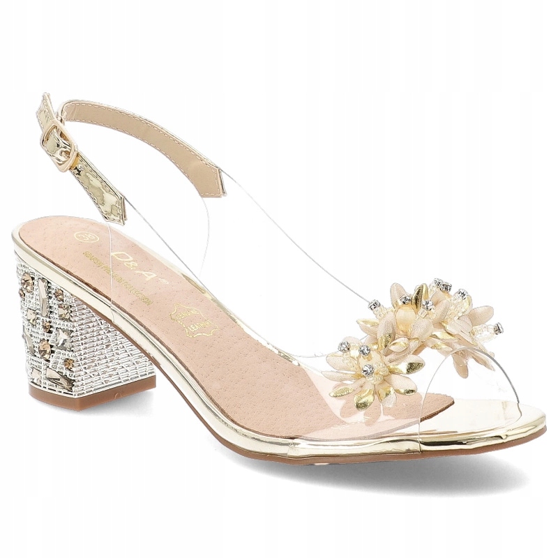 Zlaté sandály S.Barski Elegantní dámská obuv