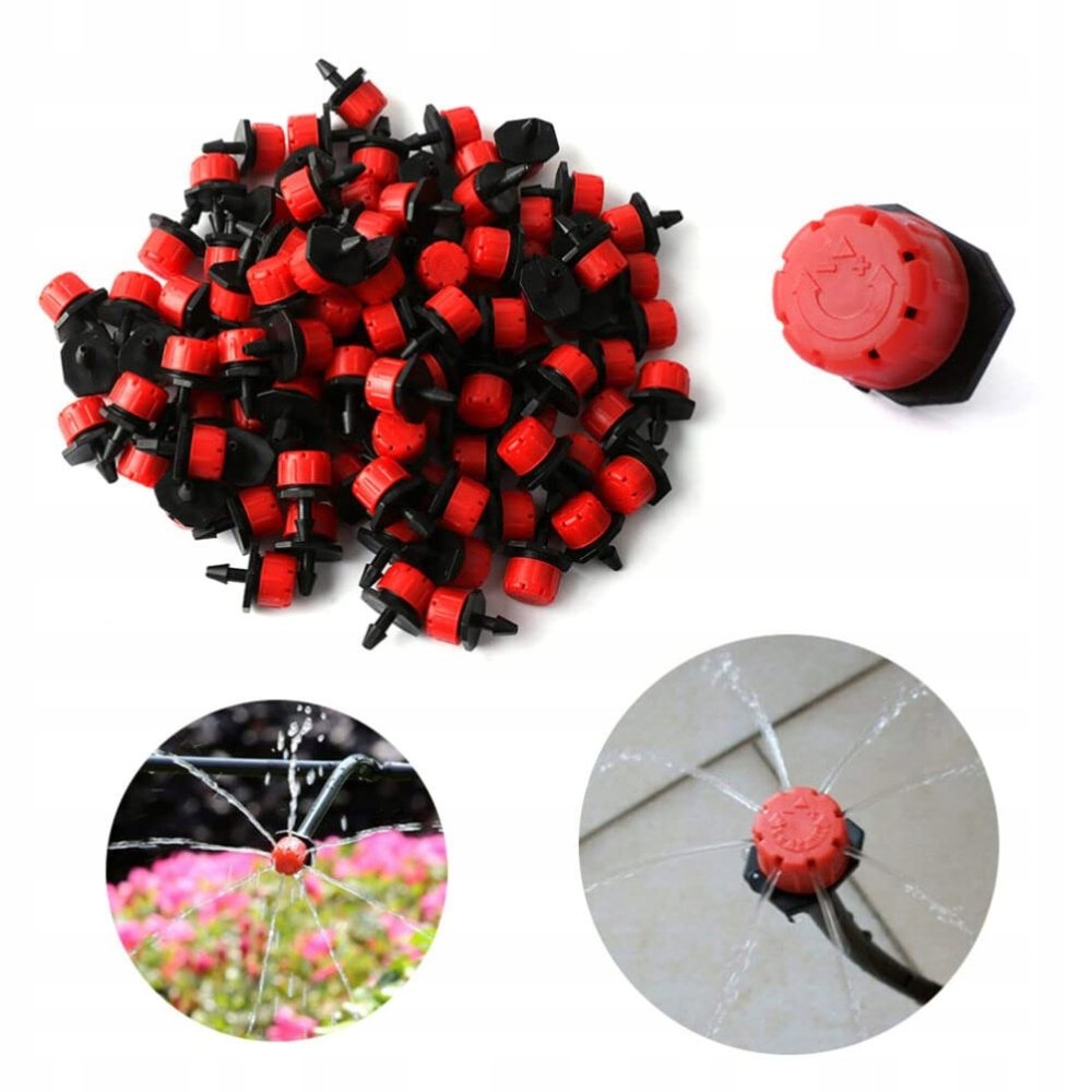 200X KROPLOWNIK OGRODOWY EMITER NAWADNIANIA ZRASZACZ Z REGULACJA PRZEPŁYWU Marka Bedee