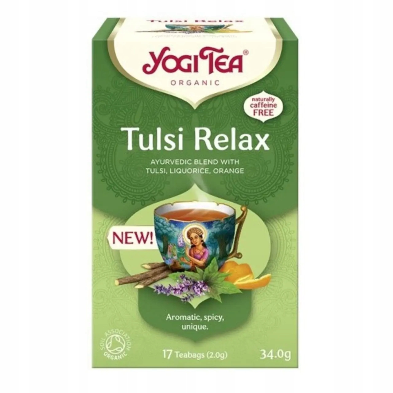 Ajurvédský Čaj Tulsi Relax Bio (17 x 2 g) 34 g Yogi Tea