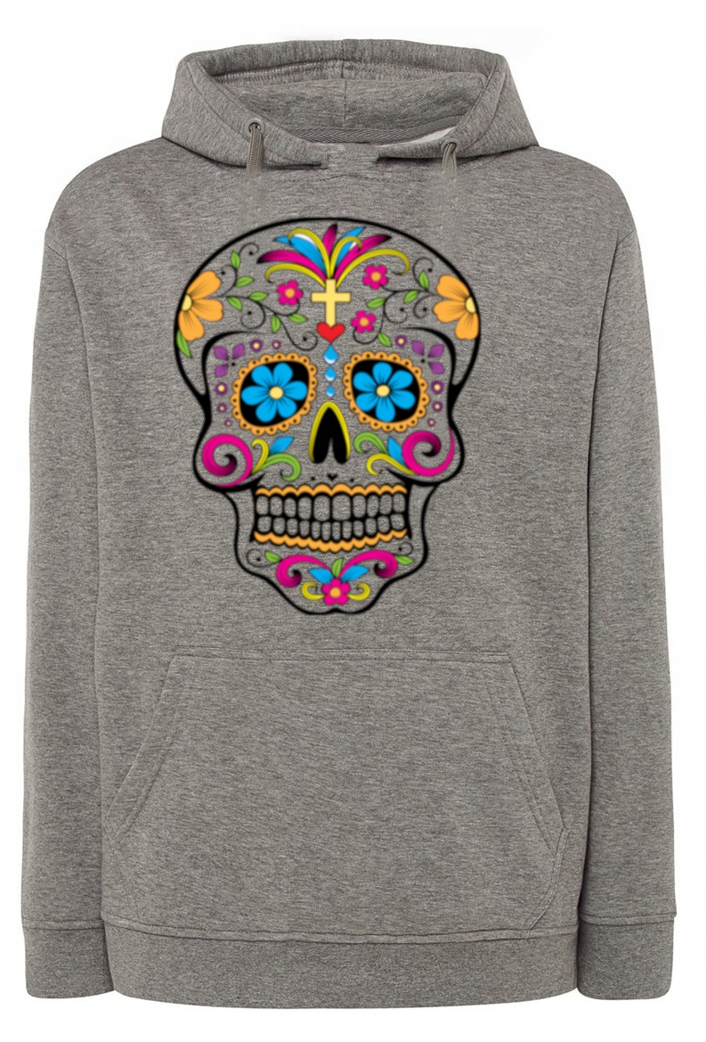 Pánská mikina s barevným potiskem Lebka r.XXL