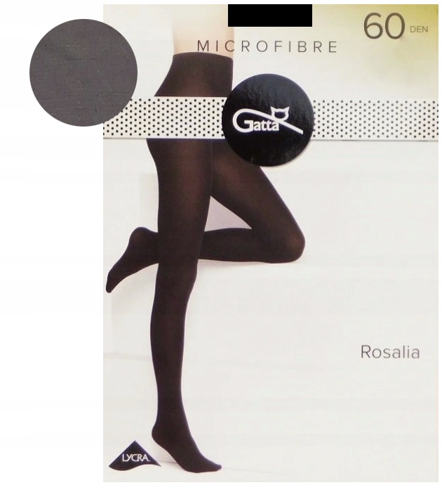 

Gatta Rosalia 60den rajstopy microfibra grafit 3