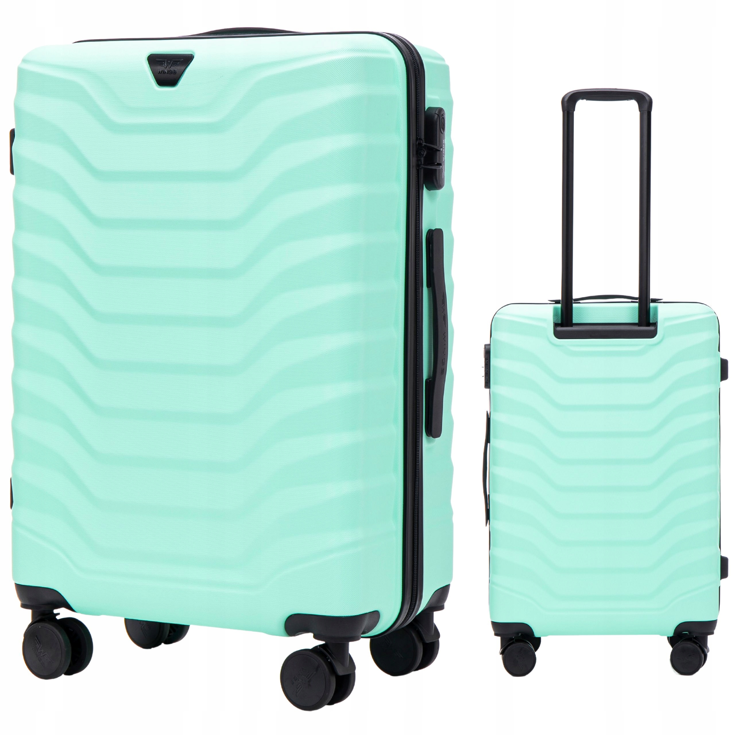 Kufr Střední XL cestovní registrované zavazadlo z Abs na 4 kolečkách Wings