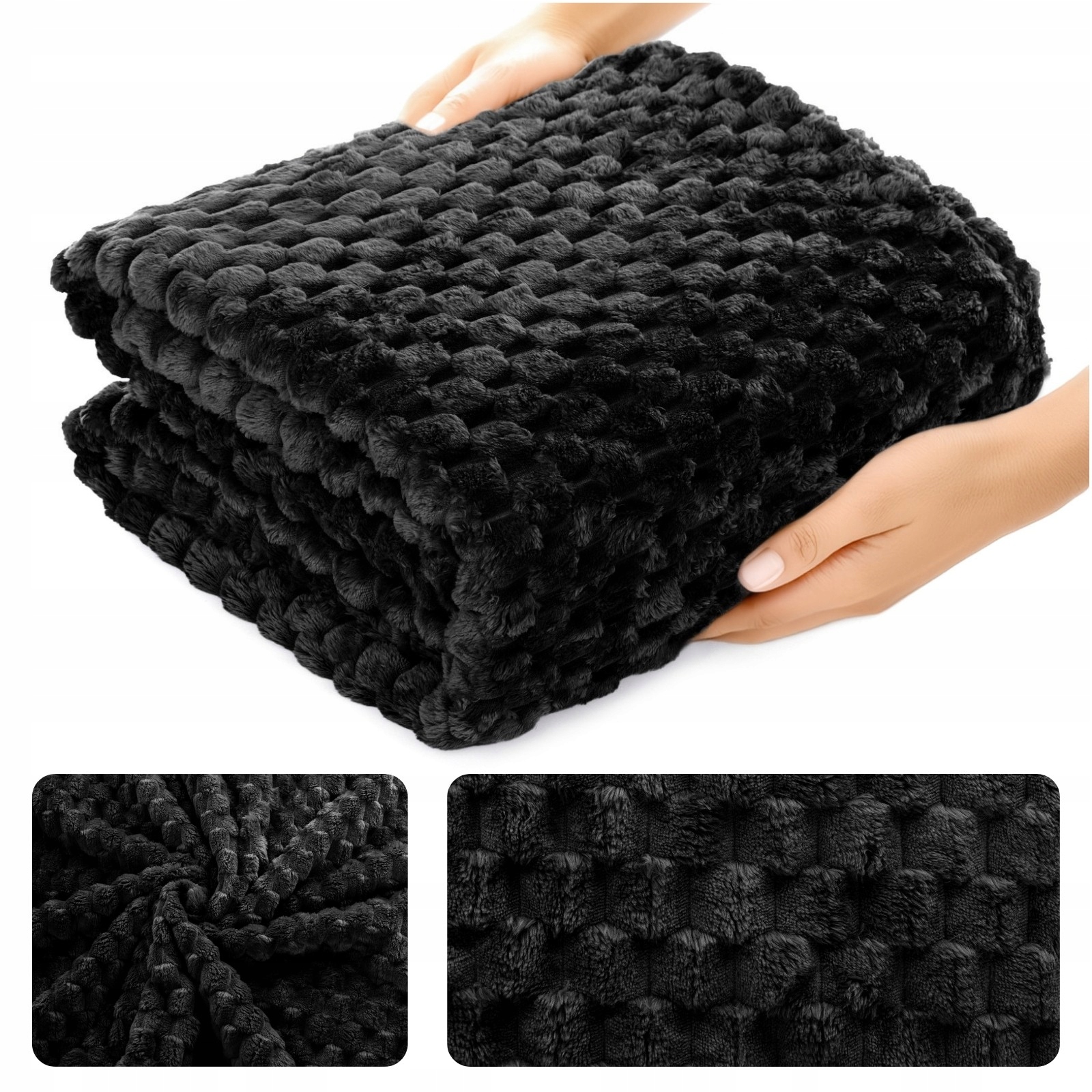 Deka z mikrovlákna 200x220 Přehoz na postel Lisovaná plyšová Ala Náplasti 3D