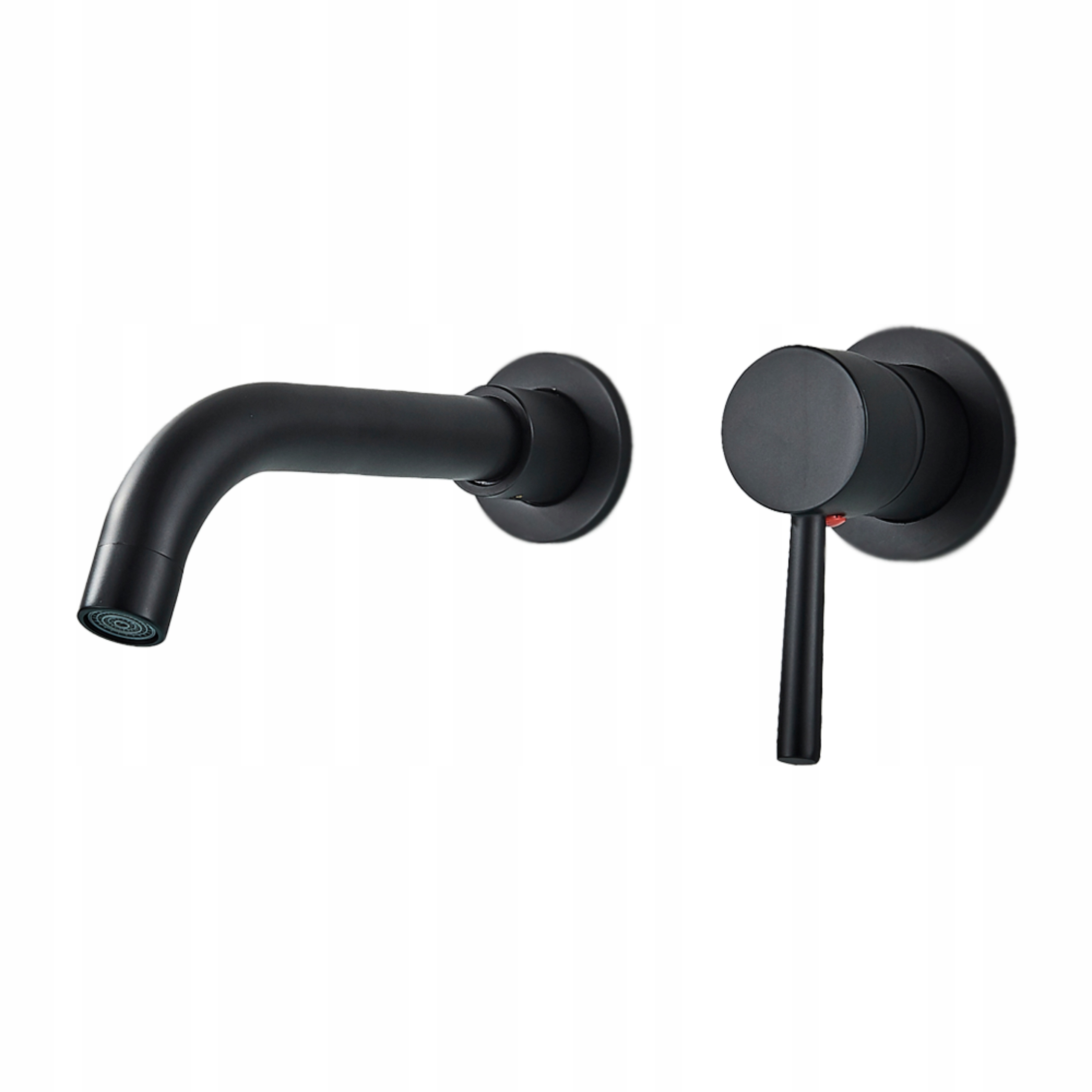 Nástenná Kúpeľňová Batéria Čierna Pod Omietku Otočný Kohútik K Umývadlu