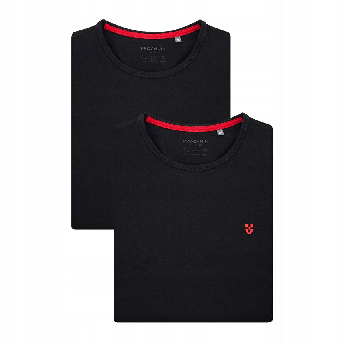 Koszulka T-shirt Męska Bawełniana Czarna 2-pak Próchnik PM5 M