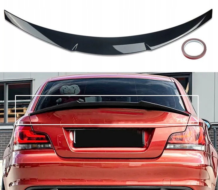 Spoiler Zadní Klapky Zavazadlového Prostoru Bmw E82 E88 Letka Spoiler M4 Vzhled Černý
