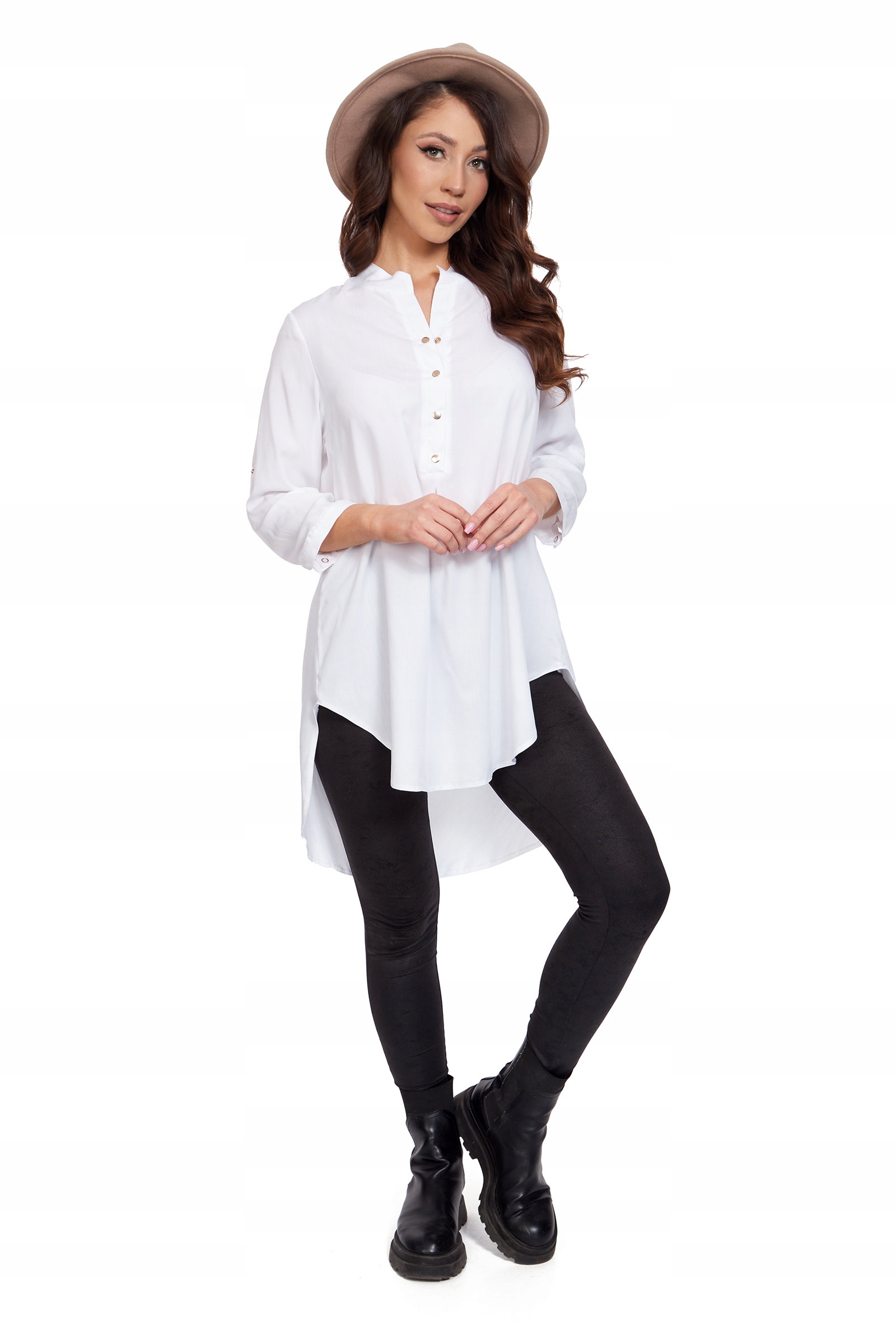 Elegancka klasyczna koszula damska R - 3XL Rozmiar 3XL