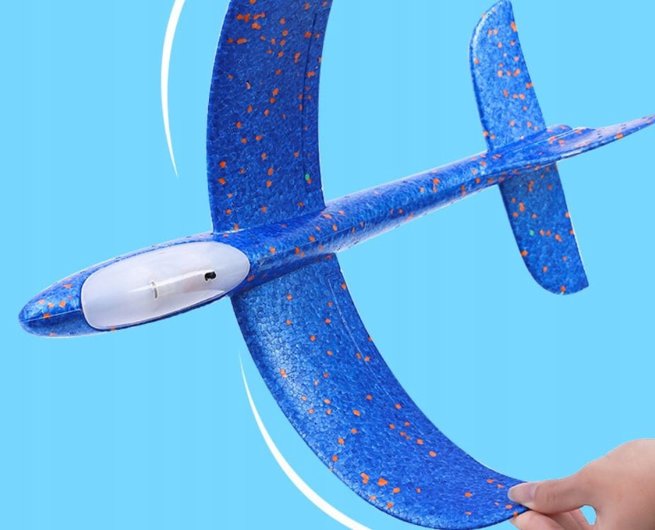 SAMOLOT STYROPIANOWY LED SZYBOWIEC RZUTKA 48 cm Marka inna