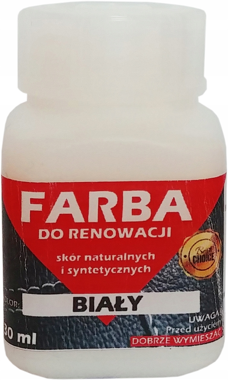 

Renowacja Skóry Tapicerki Farba Lakier Biały 30ml