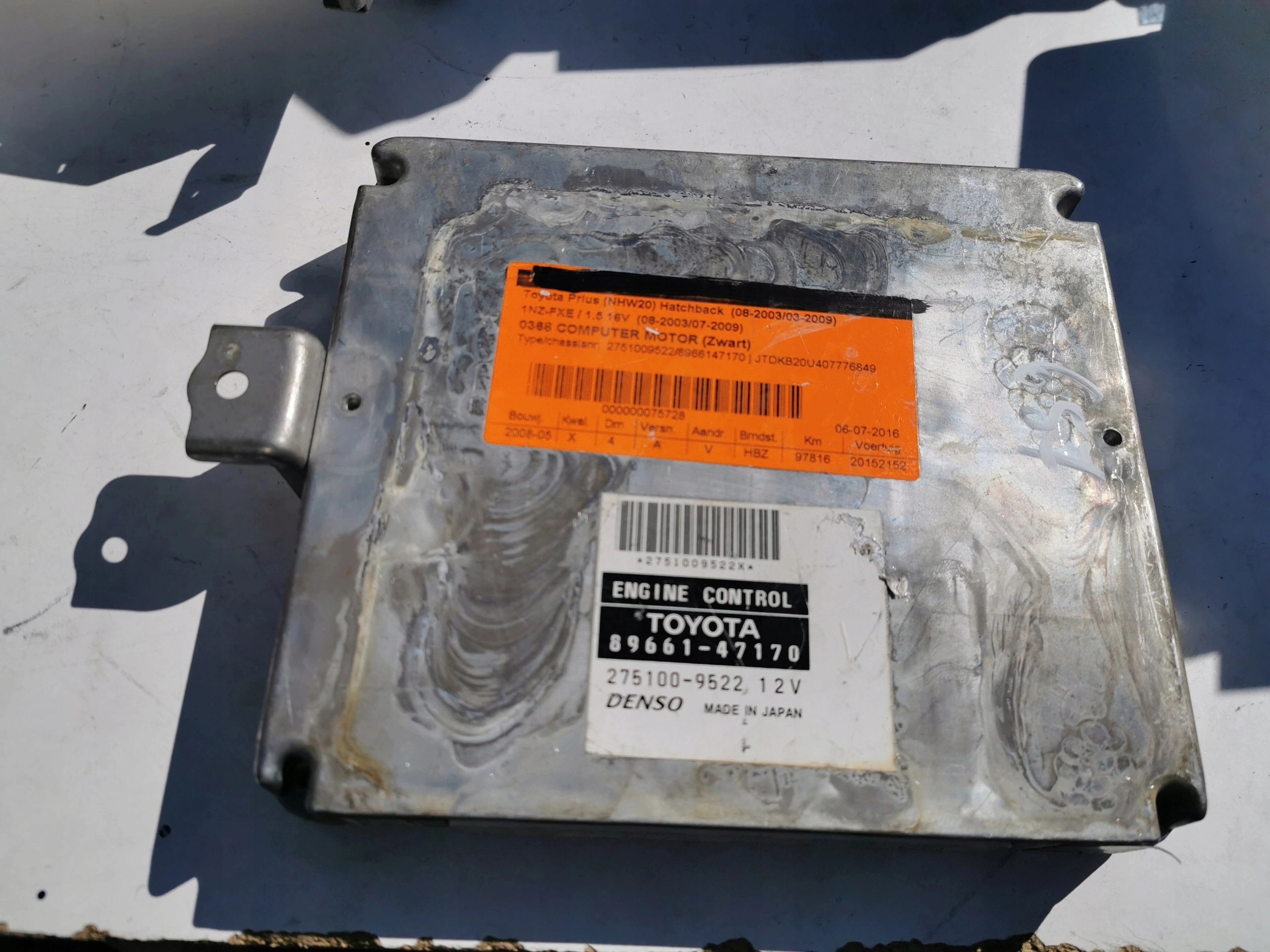 TOYOTA PRIUS 1.5B 89661-47170 275100-9522 computer