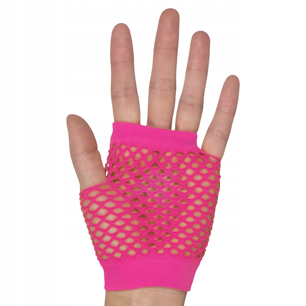 RĘKAWICZKI SIATKOWE ROCKOWE KRÓTKIE RÓŻOWE Marka Boland