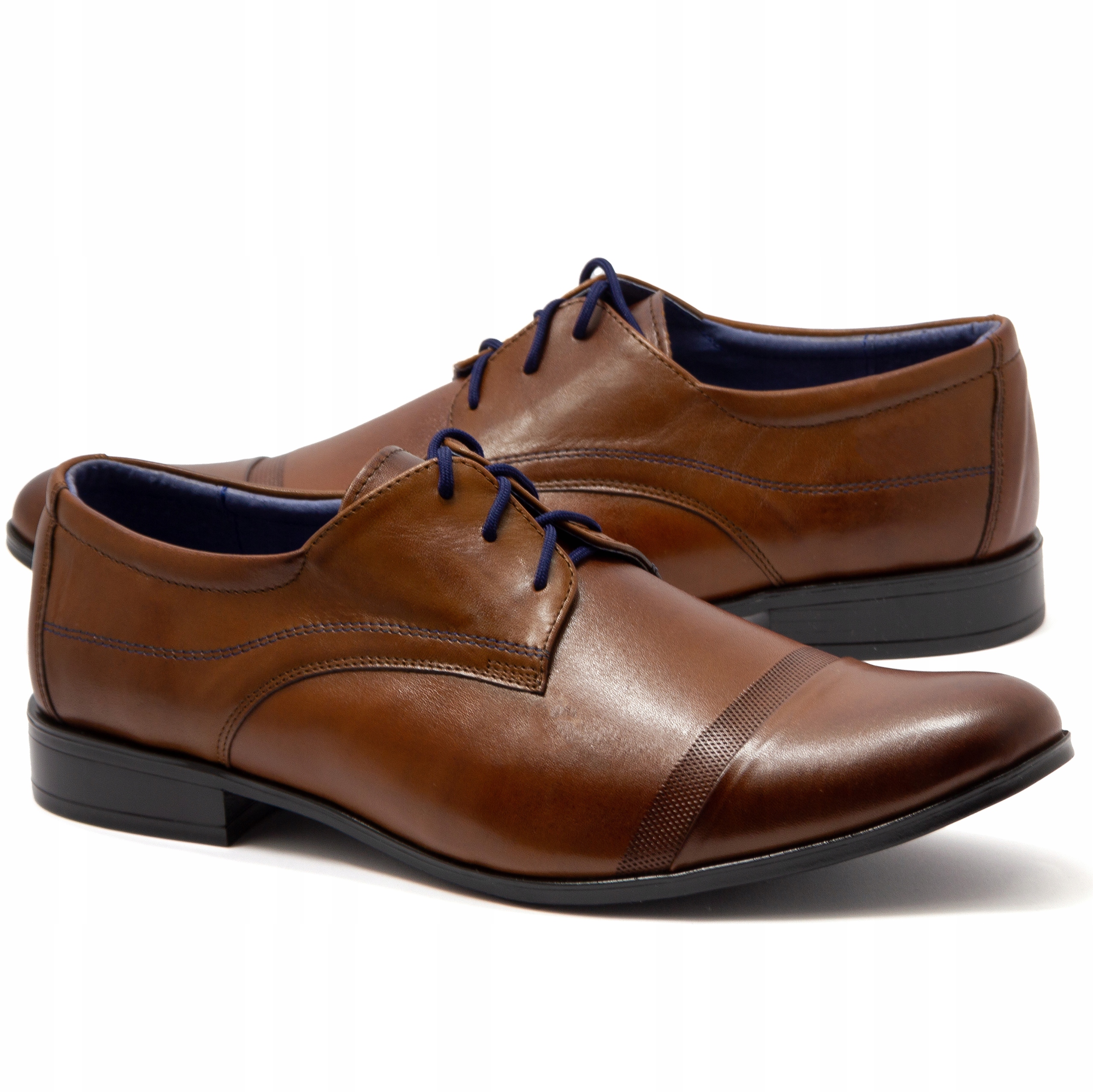 Pánské kožené společenské boty 110 hnědé 40