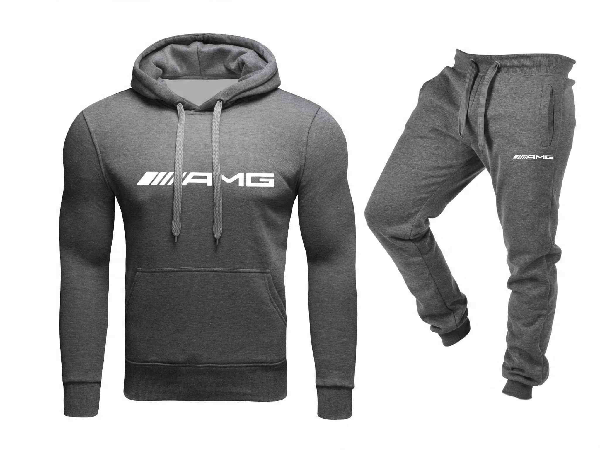 

Komplet Dresowy Dres Męski Amg Mercedes Szary XL