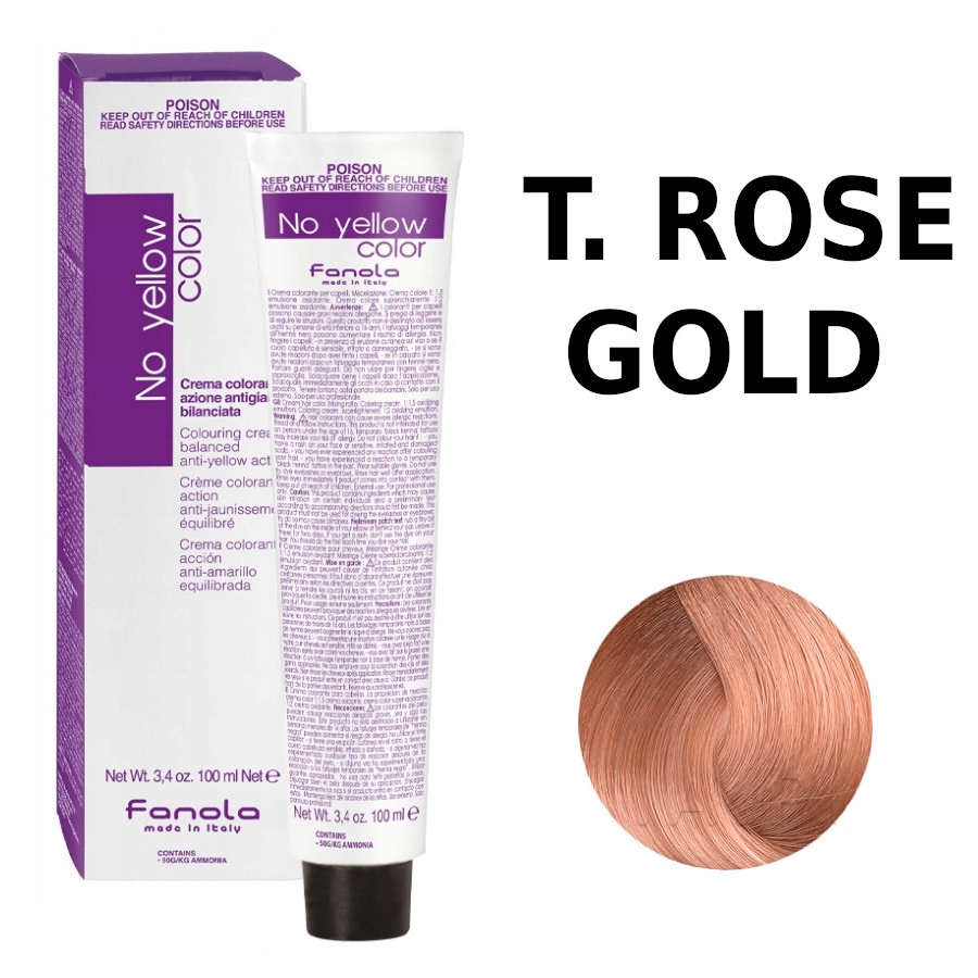 

Fanola No Yellow Color toner T.Rose Gold 100ml
