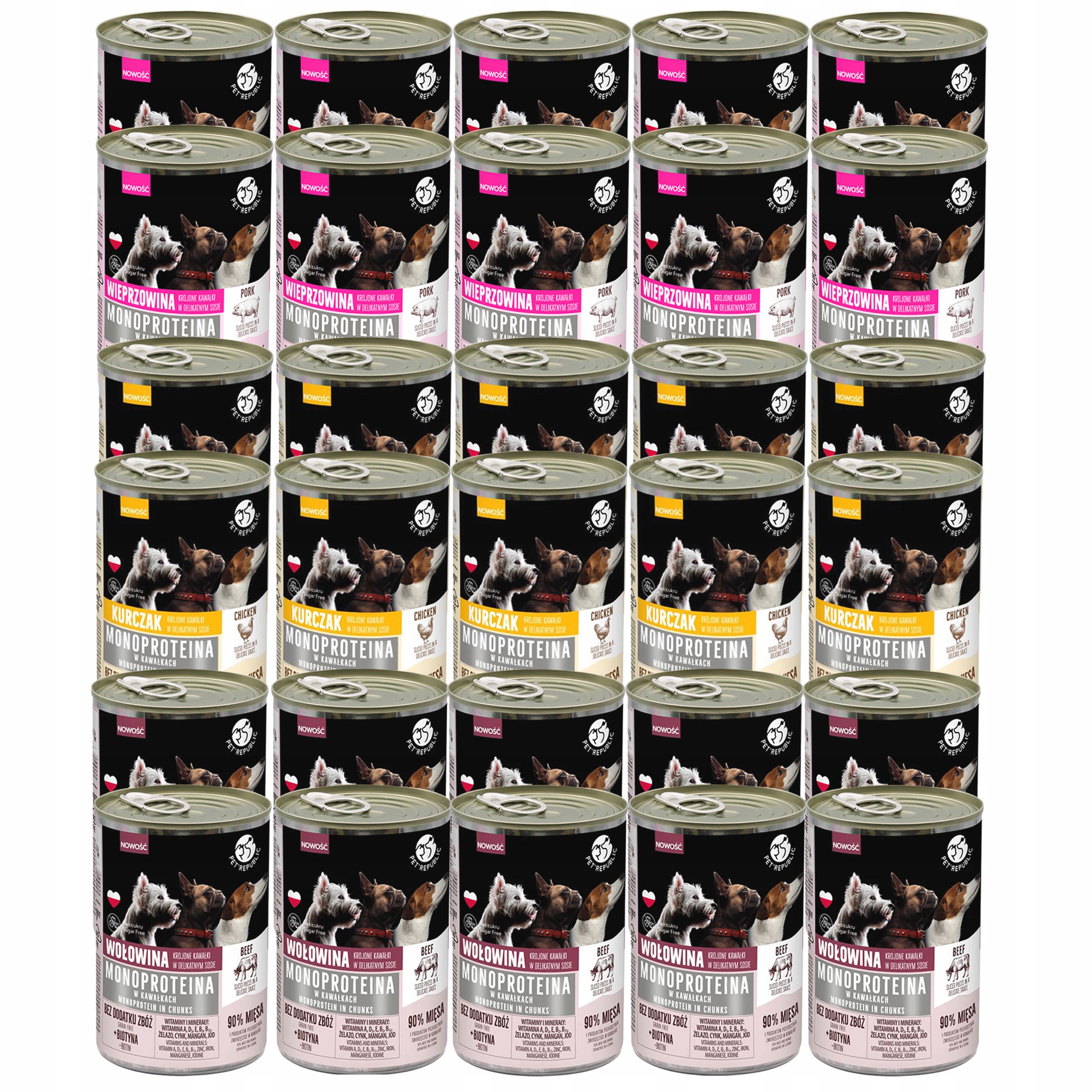 Pet Republic Mono Protein Mix Chutí krmivo pro psy mokré 30 x 400 g