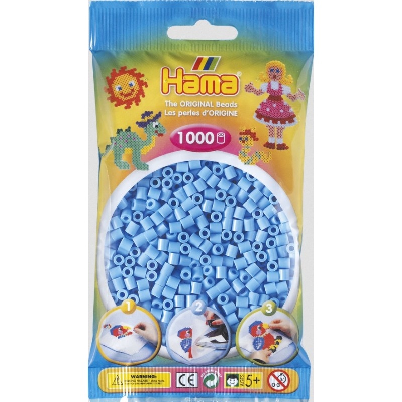 

207-46 Koraliki Hama MIDI 1000 Niebieski Pastelowy