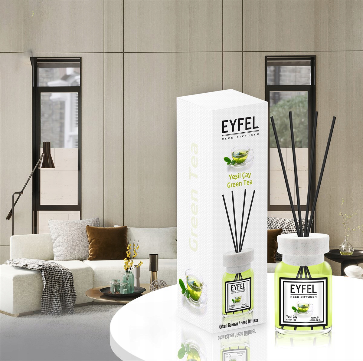 ZIELONA HERBATA EYFEL - DYFUZOR PATYCZKI 120ml EAN (GTIN) 8681301012323